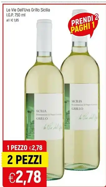 Famila Le Vie Dell'uva Grillo Sicilia Igp offerta