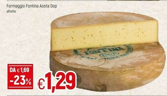 Formaggio Fontina Aosta Dop