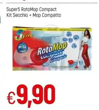 Famila Super5 RotoMop Compact Kit Secchio + Mop Compatto offerta