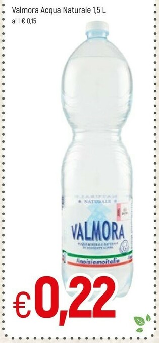Famila Valmora Acqua Minerale Naturale Frizzante offerta