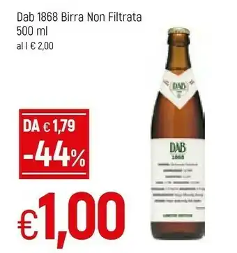 Famila Superstore Dab 1868 Birra Non Filtrata offerta