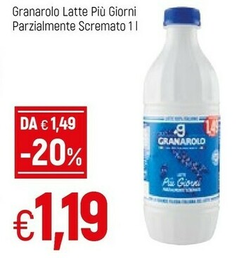 Famila Superstore Granarolo Latte Più Giorni Parzialmente Scremato 1000 G(ml) offerta