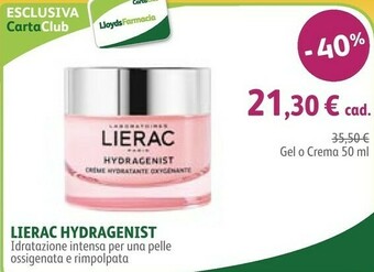 Lierac Hydragenist Gel 50ml