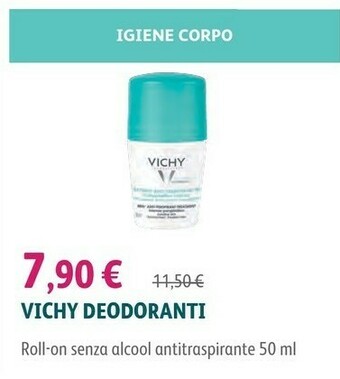 Vichy Deodoranti Roll-on Senza Alcool Antitraspirante 50ml