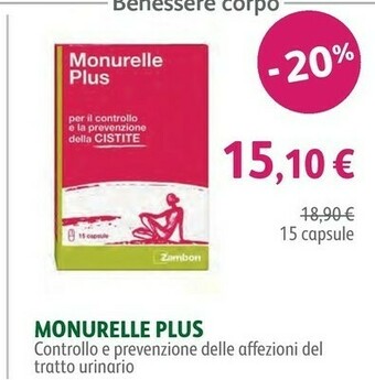 Lloyds Farmacia Monurelle Plus 15 Capsule offerta