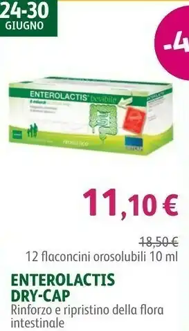 Lloyds Farmacia Flora Enterolactis Dry-Cap 12 Flaconcini Orosolubili 10ml offerta