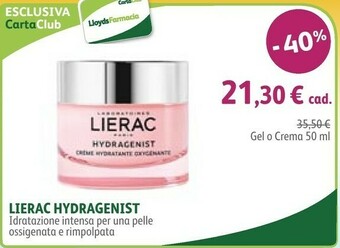 Lloyds Farmacia Lierac Hydragenist Gel O Crema 50 Ml offerta