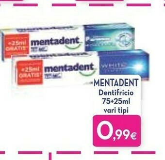 Proshop Mentadent Dentifricio offerta