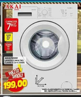 Risparmio Casa Akai AQUA7001NV Lavatrice 7kg offerta