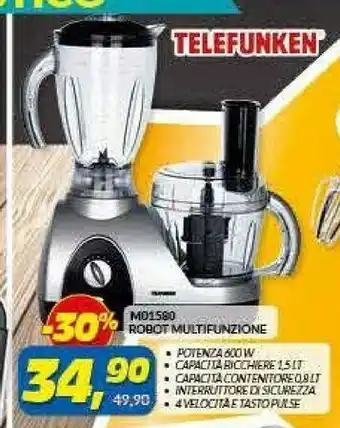 Risparmio Casa Telefunken M01580 Robot Multifunzione offerta