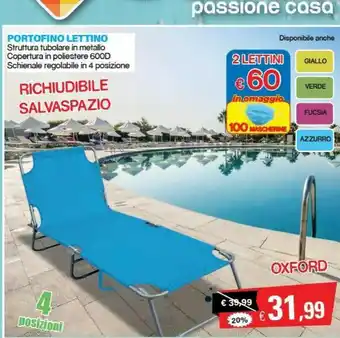 Satur Oxford Lettino offerta