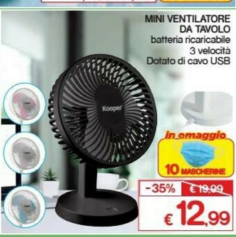 Satur Kooper Ventilatore offerta