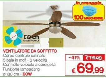 Satur Ventilatore offerta