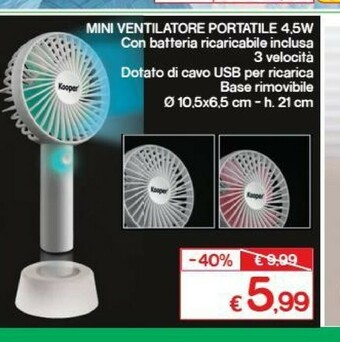 Satur Kooper Ventilatore offerta