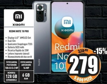 Unieuro Xiaomi Redmi Note 10 Pro offerta