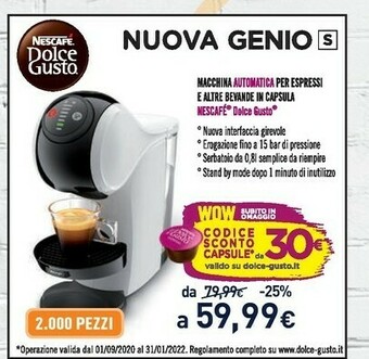 Unieuro De Longhi Macchina Automatica Per Espressi Genio S offerta