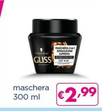 Acqua & Sapone Schwarzkopf Gliss Kur 2471415 Maschera Per Capelli Donna 300 Ml offerta