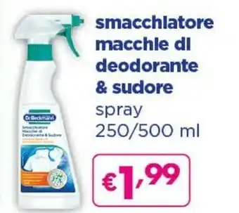 Acqua & Sapone Dr. Beckmann Smacchiatore Macchie Di Deodorante & Sudore Spray offerta