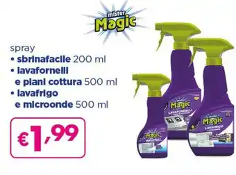 Acqua & Sapone Mister Magic Spray Sbrinafacile / Lavafornelli E Plani Cottura / Lavafrigo E Microonde offerta