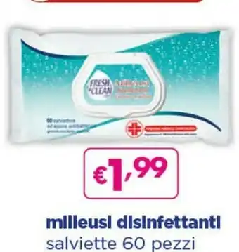 Acqua & Sapone Fresh& Clean Milleusi Disinfettanti Salviette offerta