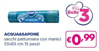Acqua & Sapone Acqua& Sapone Sacchi Pattumiera Con Manici offerta