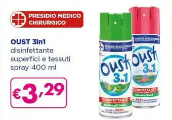 Acqua & Sapone Oust 3 In 1 Disinfettante Superfici E Tessuti Spray offerta