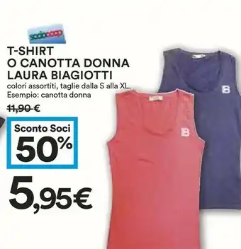 Coop Laura Biagiotti T-shirt O Canotta Donna offerta