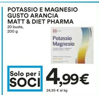 Coop Matt & Diet Potassio E Magnesio Gusto Arancia offerta