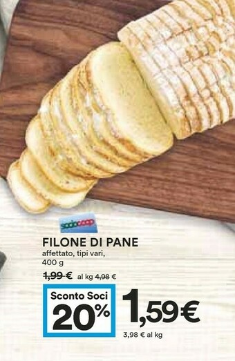 Coop Filone Di Pane Affettato offerta