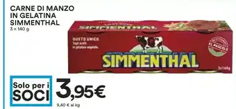 Coop Simmenthal Carne In Manzo In Gelatina offerta