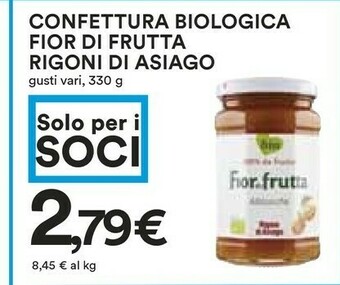 Coop Rigoni Di Asiago Confettura Biologica Fior Di Frutta offerta