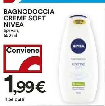 Coop Nivea Bagnodoccia Creme Soft offerta