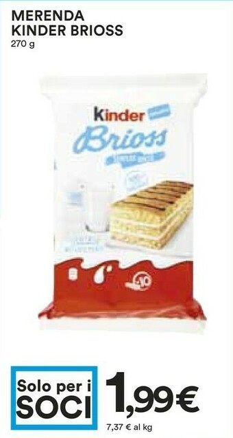 Coop Kinder Brioss Integrale 270 G(ml) offerta