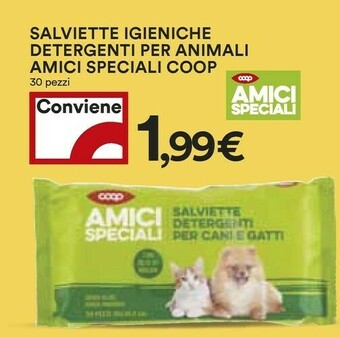 Coop Salviette Igieniche Detergenti Per Animali Amici Speciali offerta