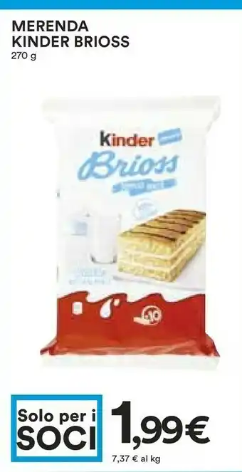 Coop Ferrero Merenda Kinder offerta