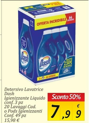 Carrefour Market Dash Detersivo lavatrice offerta