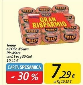 Carrefour Market Rio Mare Tonno Rio mare offerta