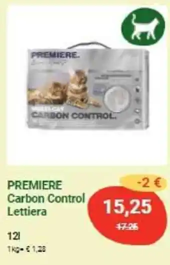Maxi Zoo Premiere Carbon Control Lettiera 12l offerta