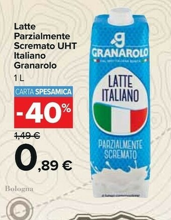 Carrefour Market Granarolo Latte Parzialmente Scremato Uht Italiano offerta