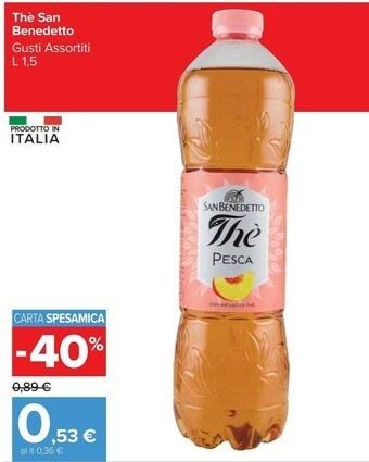 Carrefour Market San Benedetto The Verde Con Aloe Vera 1500 G(ml) offerta