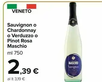 Carrefour Market Cantine maschio Chardonnay Veneto 750 G(ml) offerta