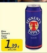 Carrefour Market Tennent's Birra offerta