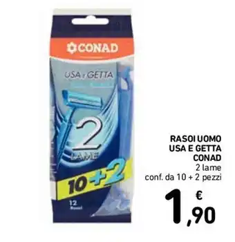 Conad Conad Rasoi Uomo Usa E Getta 2 Lame conf.Da 10+2 PEZZI offerta
