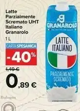 Carrefour Granarolo Latte Parzialmente Scremato UHT Prima Natura Bio 1000 G(ml) offerta