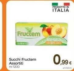 Carrefour Fructem Fructem - Succo e Polpa di Pesca 1200 g(ml) offerta
