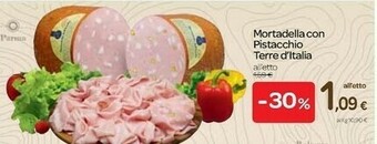 Carrefour Terre d'Italia Mortadella Con Pistacchio offerta