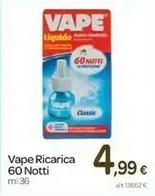 Carrefour Vape Ricarica 60 Notti offerta