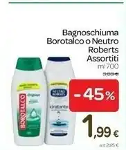 Carrefour Dove Borotalco Bagnoschiuma offerta