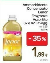Carrefour Lenor Lenor Ammorbidente Concentrato Fragranze offerta