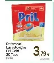 Carrefour Pril Pril Detersivo Lavastoviglie Gold 20 Tabs offerta